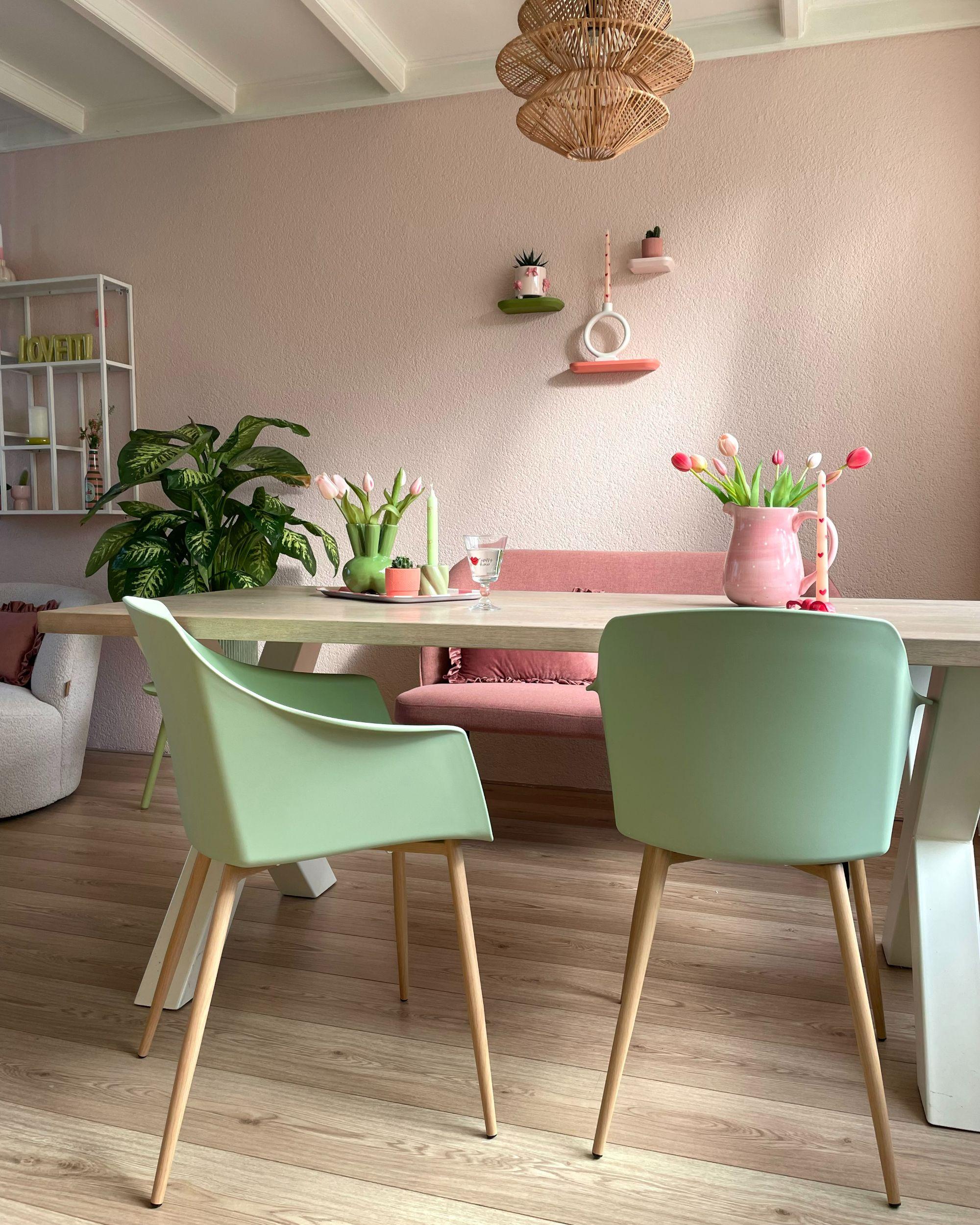 Set van 2 eetkamerstoelen FONDA II Lichtgroen