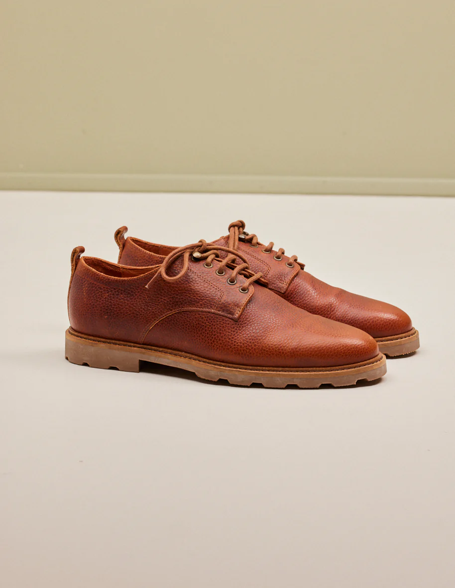 Derbies Simon - Pull up grainé miel