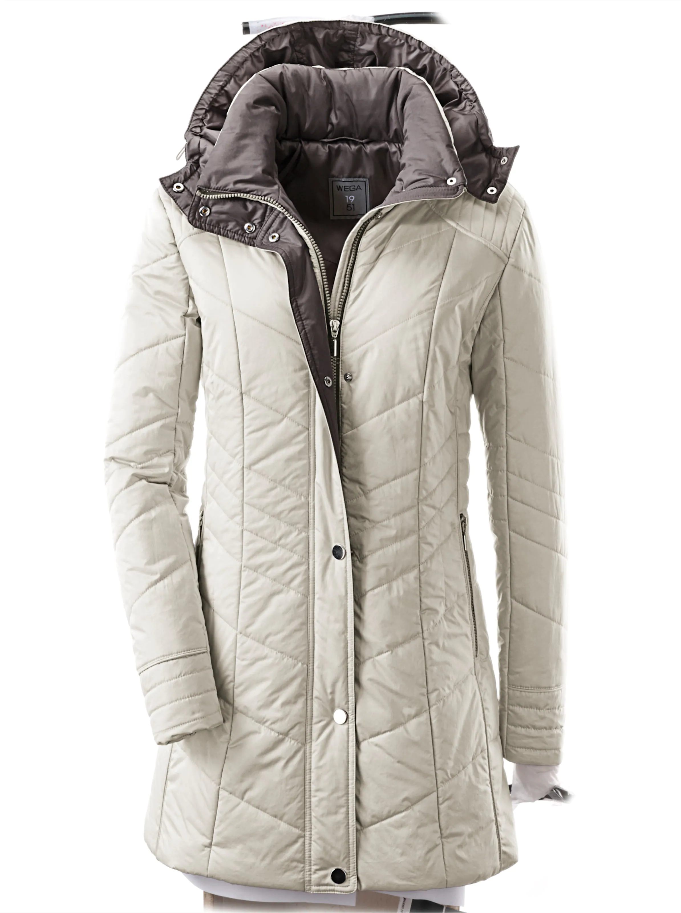 Steppjacke in ecru