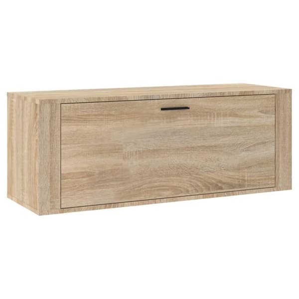 vidaXL Veggmontert skoskap sonoma eik 100x35x38 cm konstruert tre
