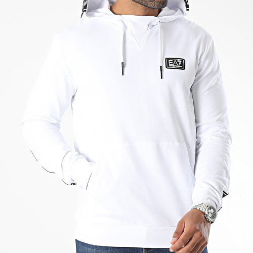 Sweat Capuche A Bandes 6RPM13-PJ05Z Blanc