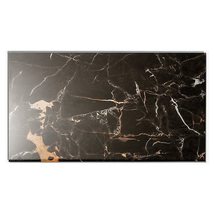Dalle PVC Dumawall+ Gloss Tavira noir brillant 37,5 x 65 cm