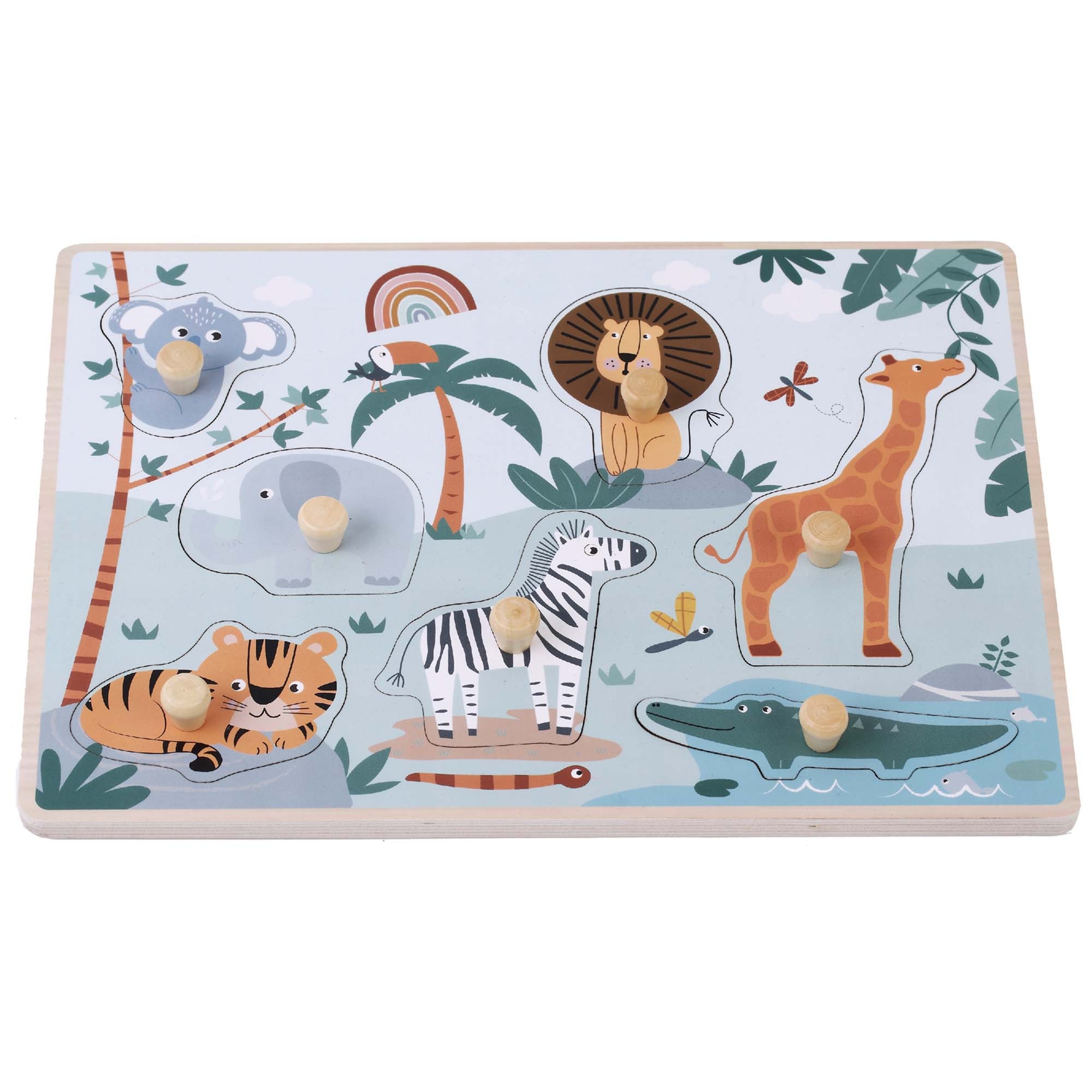 Zookabee jungle dieren puzzel Onbehandeld/Naturel - puzzels - Prénatal