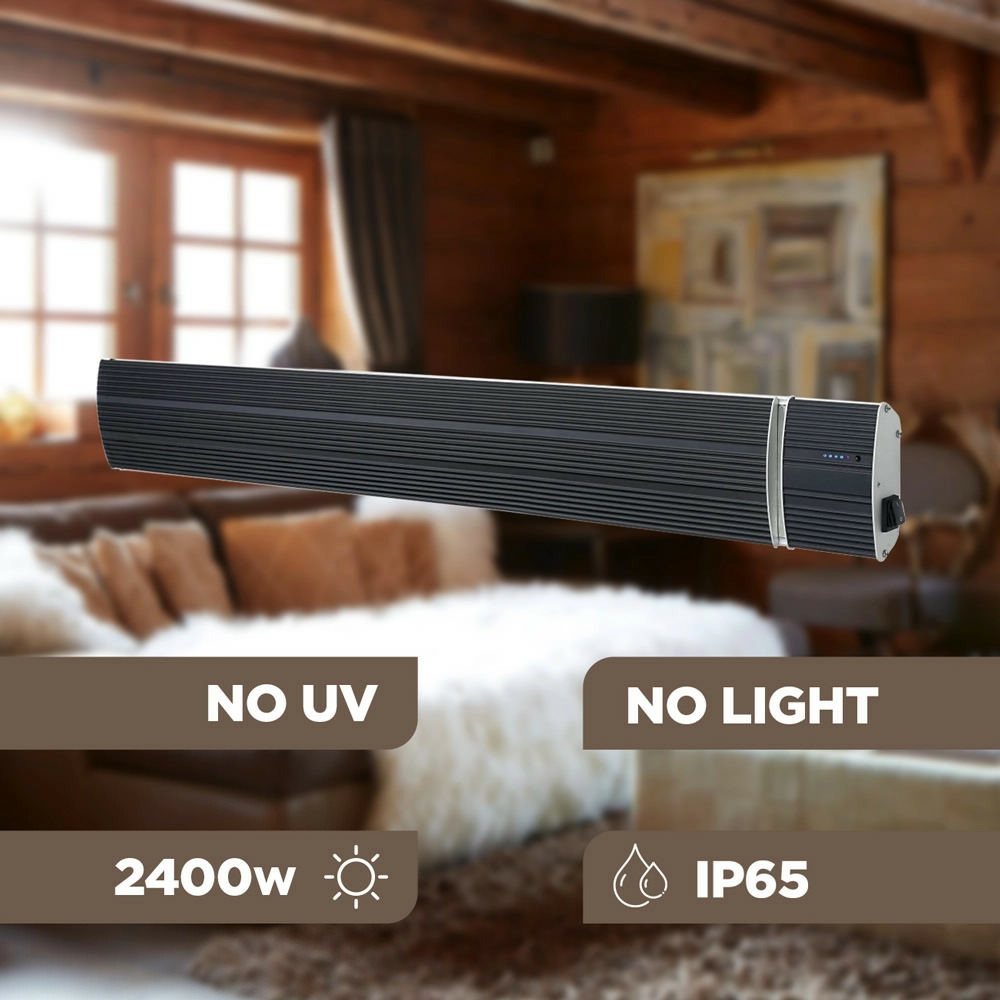 Radiateur infrarouge ceramique sined 2400w black heat 2400
