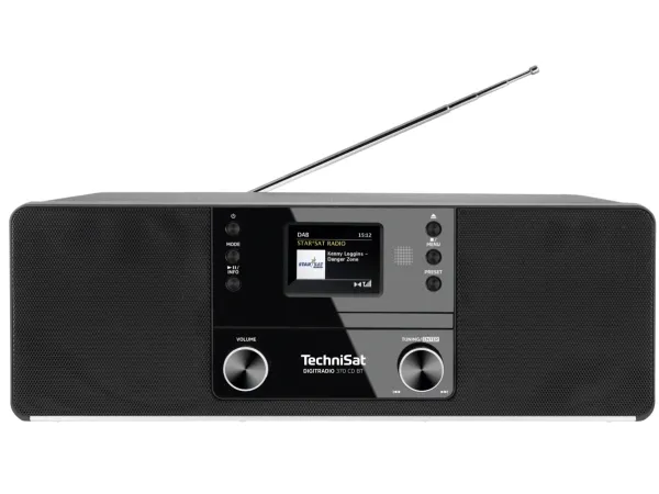 TechniSat DigitRadio 370 CD BT - Audiosystem - 2 x 5 Watt - sort