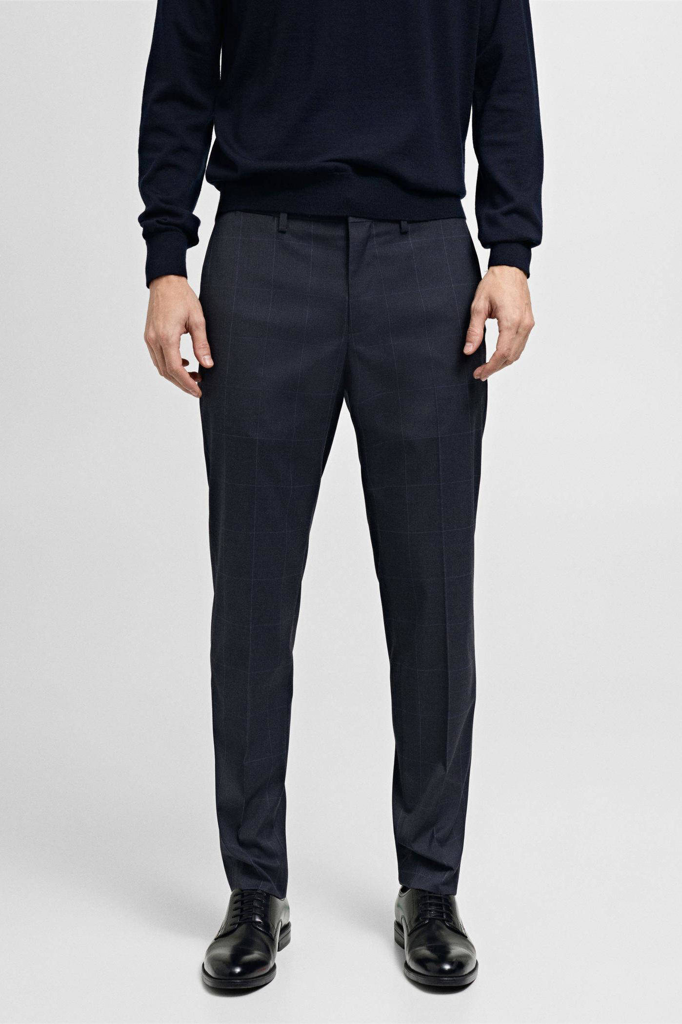 Mango Man super skinny pantalon donkerblauw