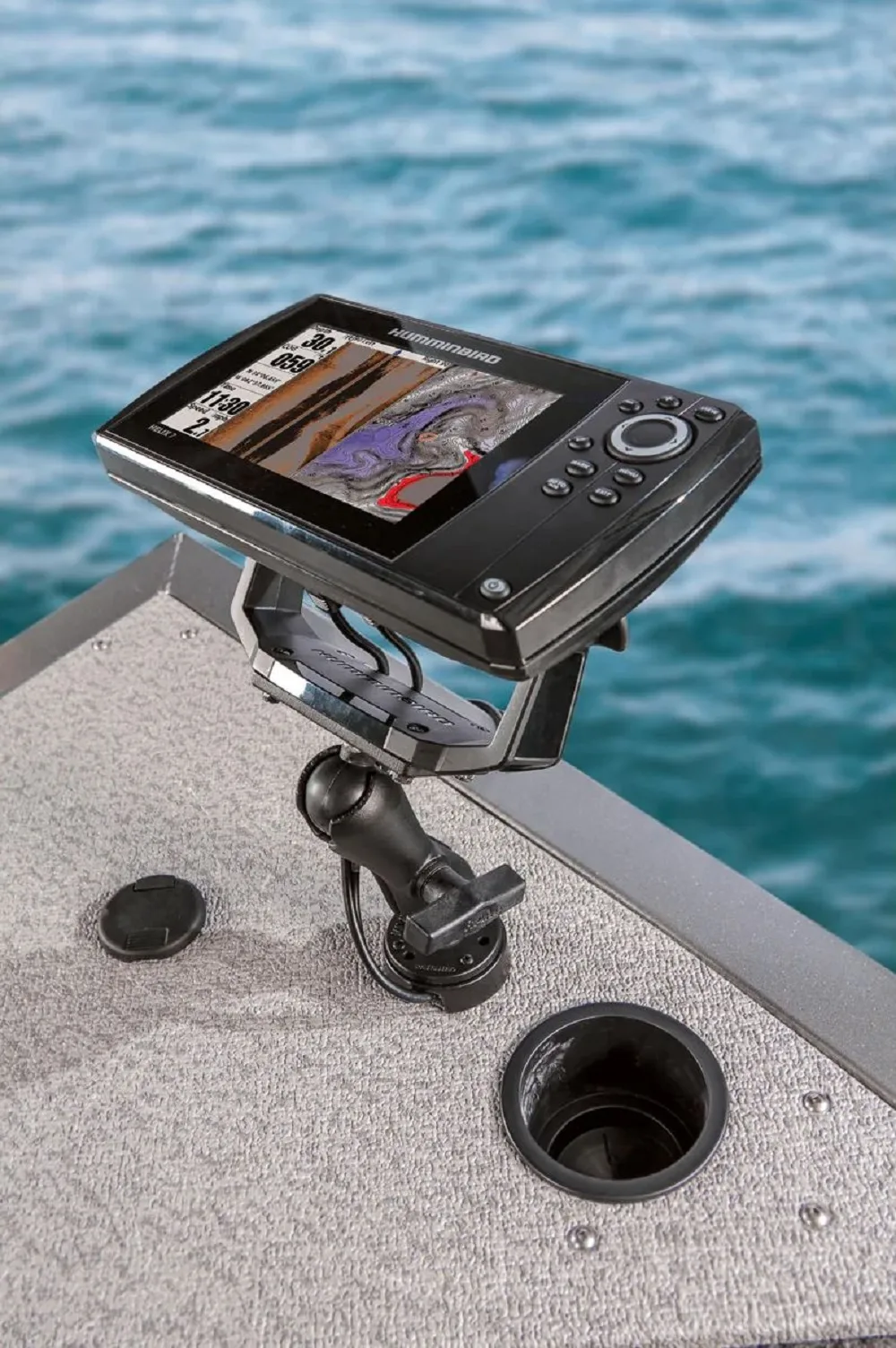 RAM Mounts Ram Cable Manager Electronic Mounts Amps Monteringsbase Med Kabelgjennomføring