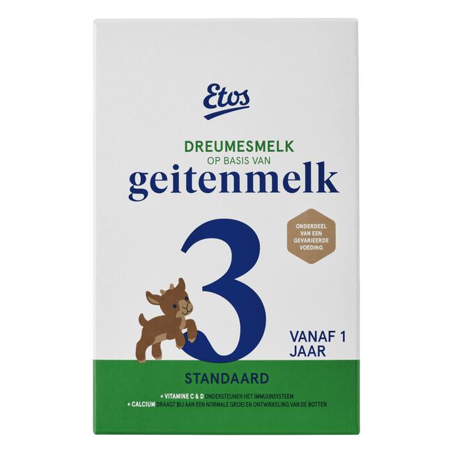 Etos Standaard 3 Dreumesmelk Geitenmelk Vanaf 1 jaar 800 GR