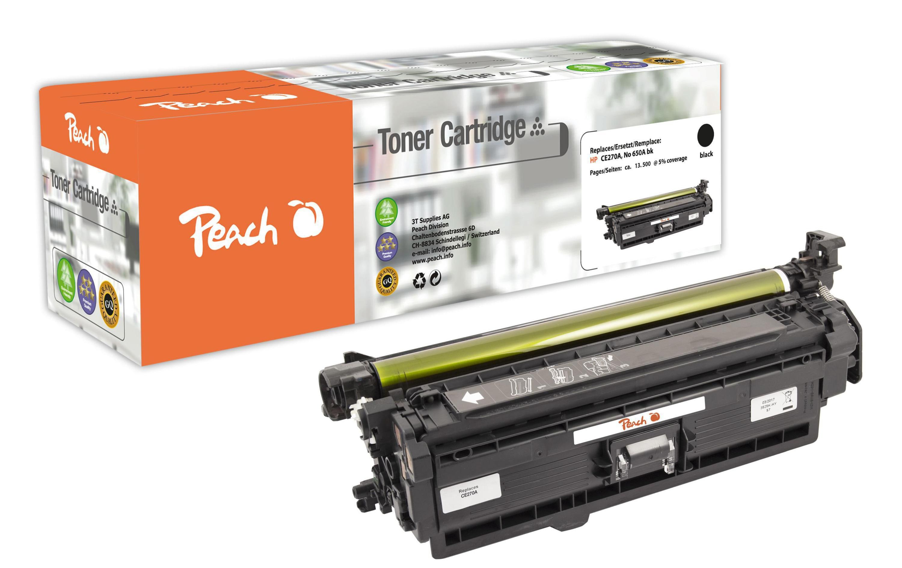 Toner HP Nr. 650A (CE270A) Black<br>Toner, Gelb