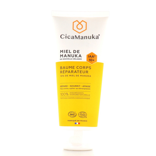 CicaManuka Baume corps réparateur peau sèche - Miel de Manuka IAA 10+