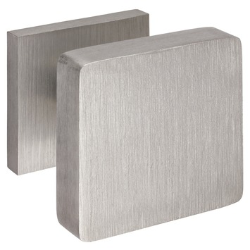 GAMMA voordeurknop vierkant aluminium RVS look