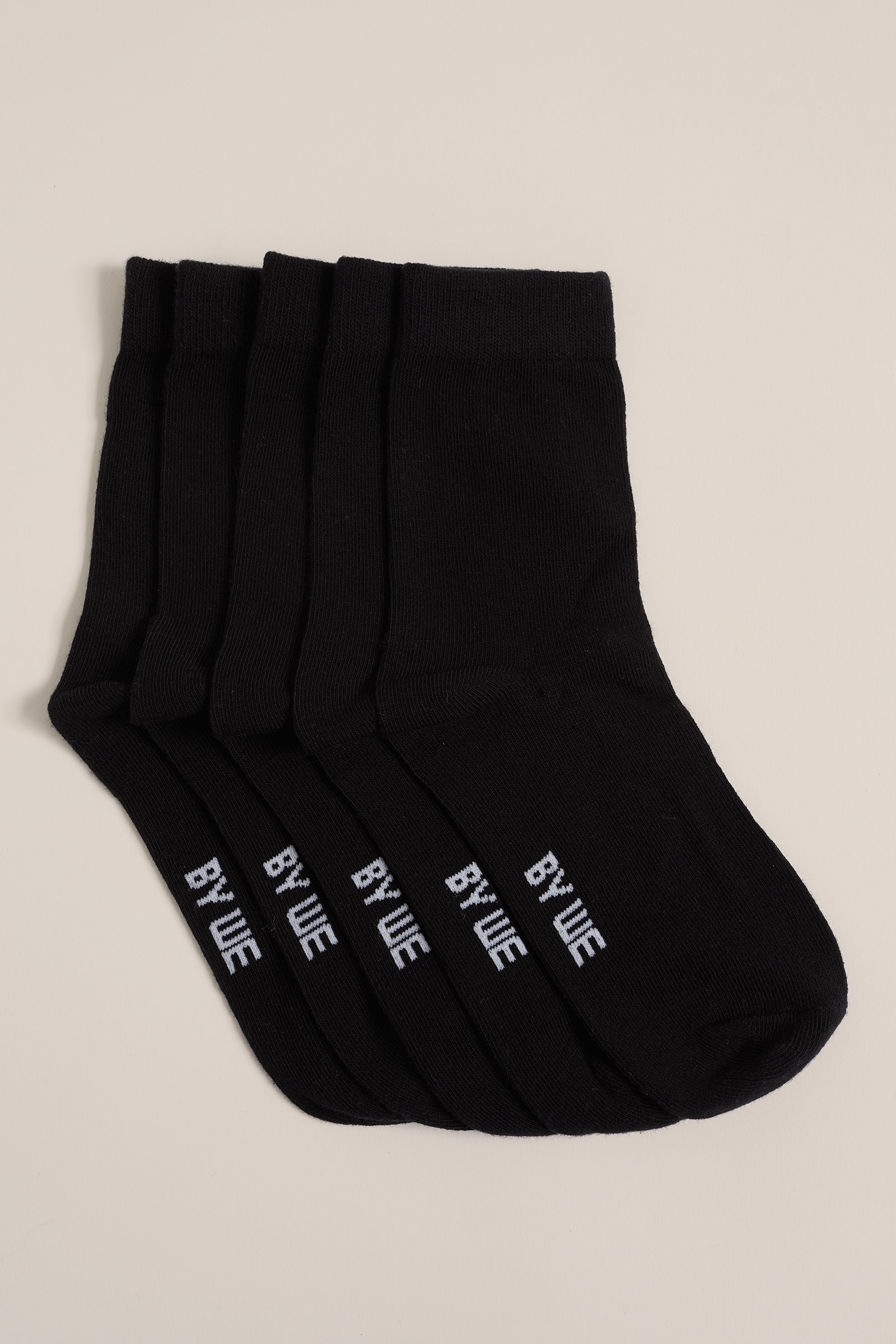 Jongens sokken, 5-pack WE Fashion Zwart