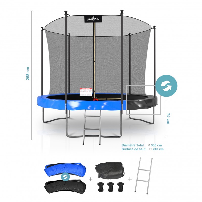 Cama elástica clássica Jump4fun de 305 cm (10 pés)