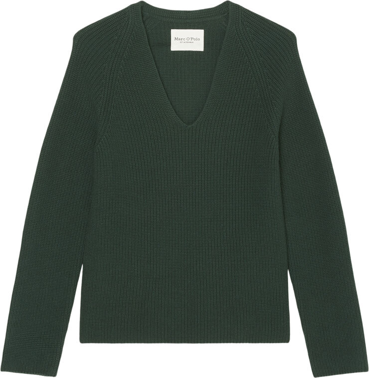 Marc O’Polo Pullover, longsleeve, v-neck Midnight pine
