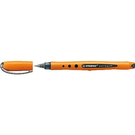 Tintenroller - STABILO worker+ - medium - Einzelstift - schwarz