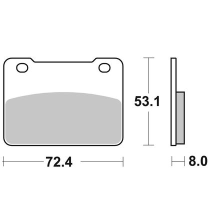 Plaquettes de freins SBS 15MS Sinter Métal Fritté Avant