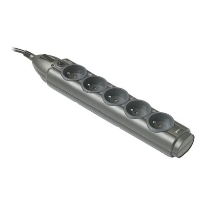 INFOSEC S5 BLACK Line II - Multiprise parafoudre 5 prises - parasurtenseur 2500 W