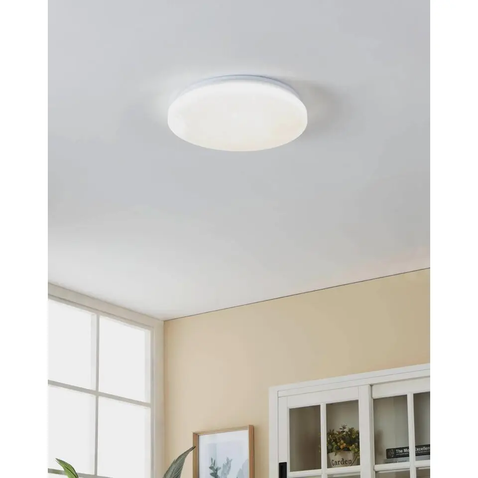 EGLO Frania-s Plafonnière - LED - Kunststof - Wit