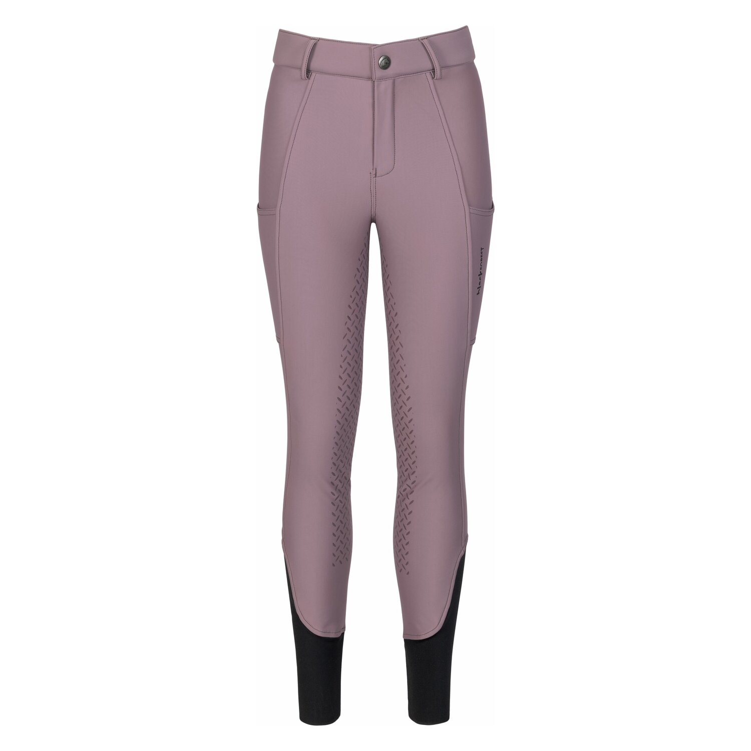 black forest kids Vollbesatz-Reithose Softshell Grip - vintage grape