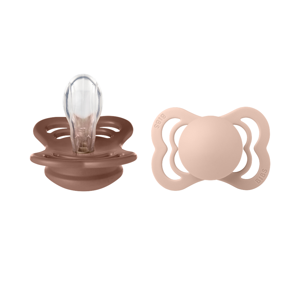 BIBS - Pacifier Supreme 2 PACK - Woodchuck/Blush - Size 1