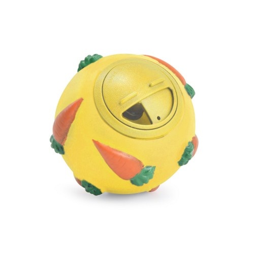 Bola amarela de treino e recompensa para coelhos