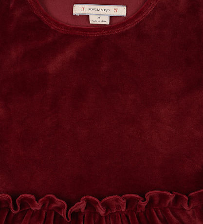 Konges Sløjd Kjole - Velour - Jingle Dress - Rød Dahlia
