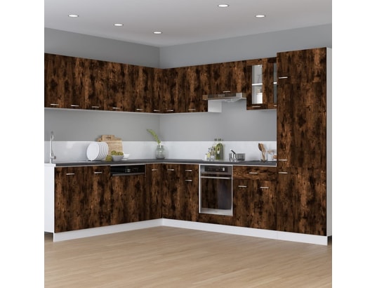 VIDAXL - Mobilier de cuisine Armoire à four chêne fumé 60x46x81,5 cm bois d'ingénierie