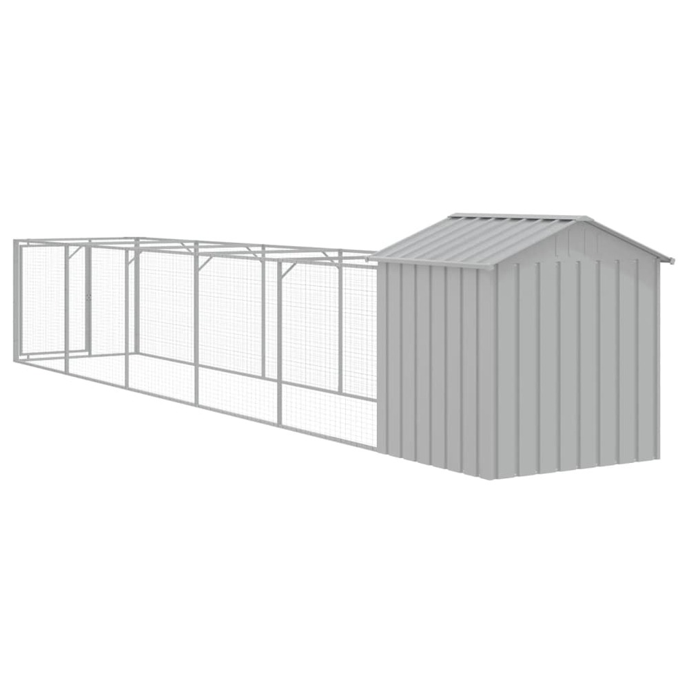 Niche pour chien avec toit gris clair 117x609x123 cm