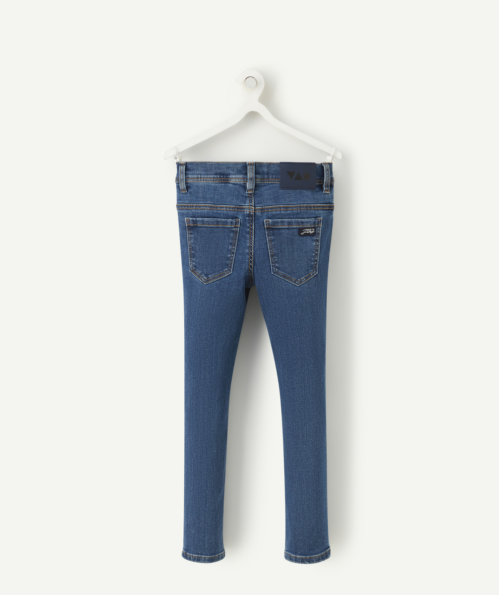 PANTALON GARÇON SUPER SKINNY EN DENIM LOW IMPACT BLEU