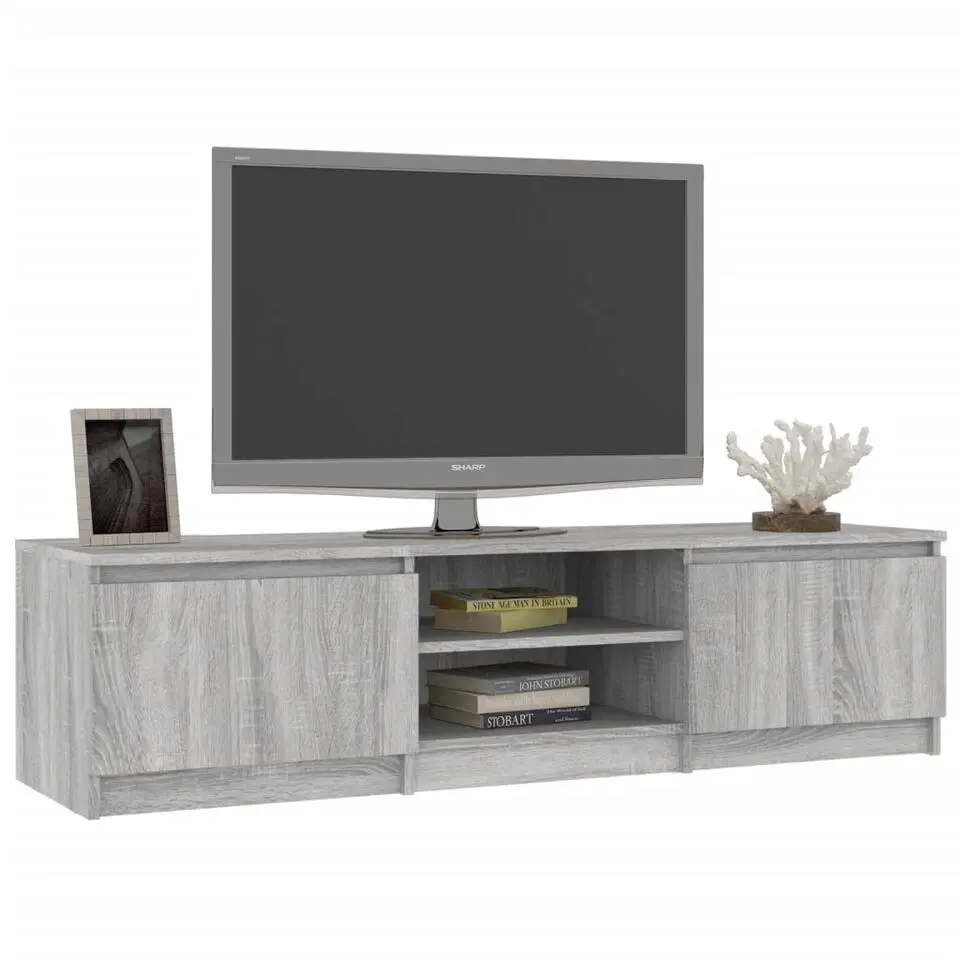 vidaXL - Tv-kast - Grijs - Bewerkt hout