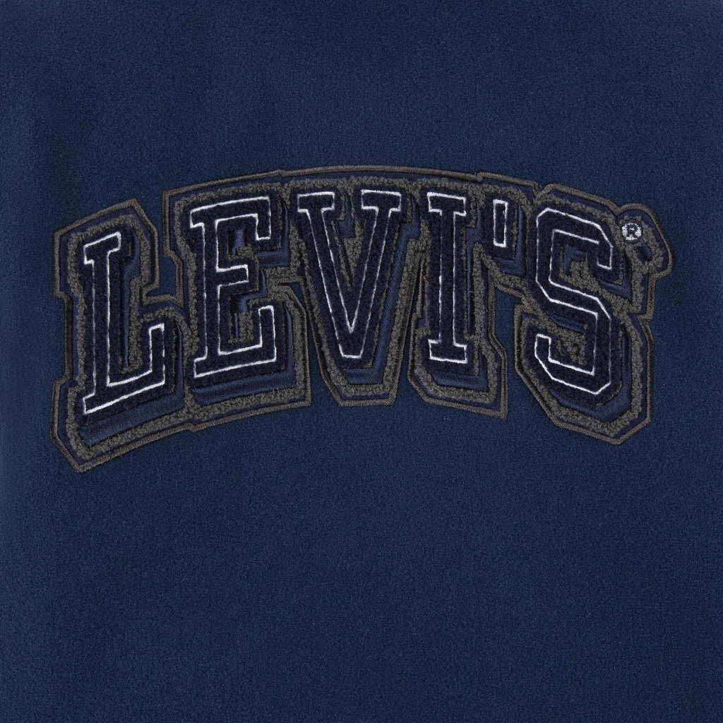 Levi's imitatieleren bomberjack winter donkerblauw/antraciet