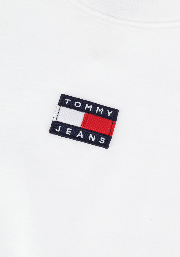 TOMMY JEANS witte tommy jeans t-shirt tjw tommy center badge tee