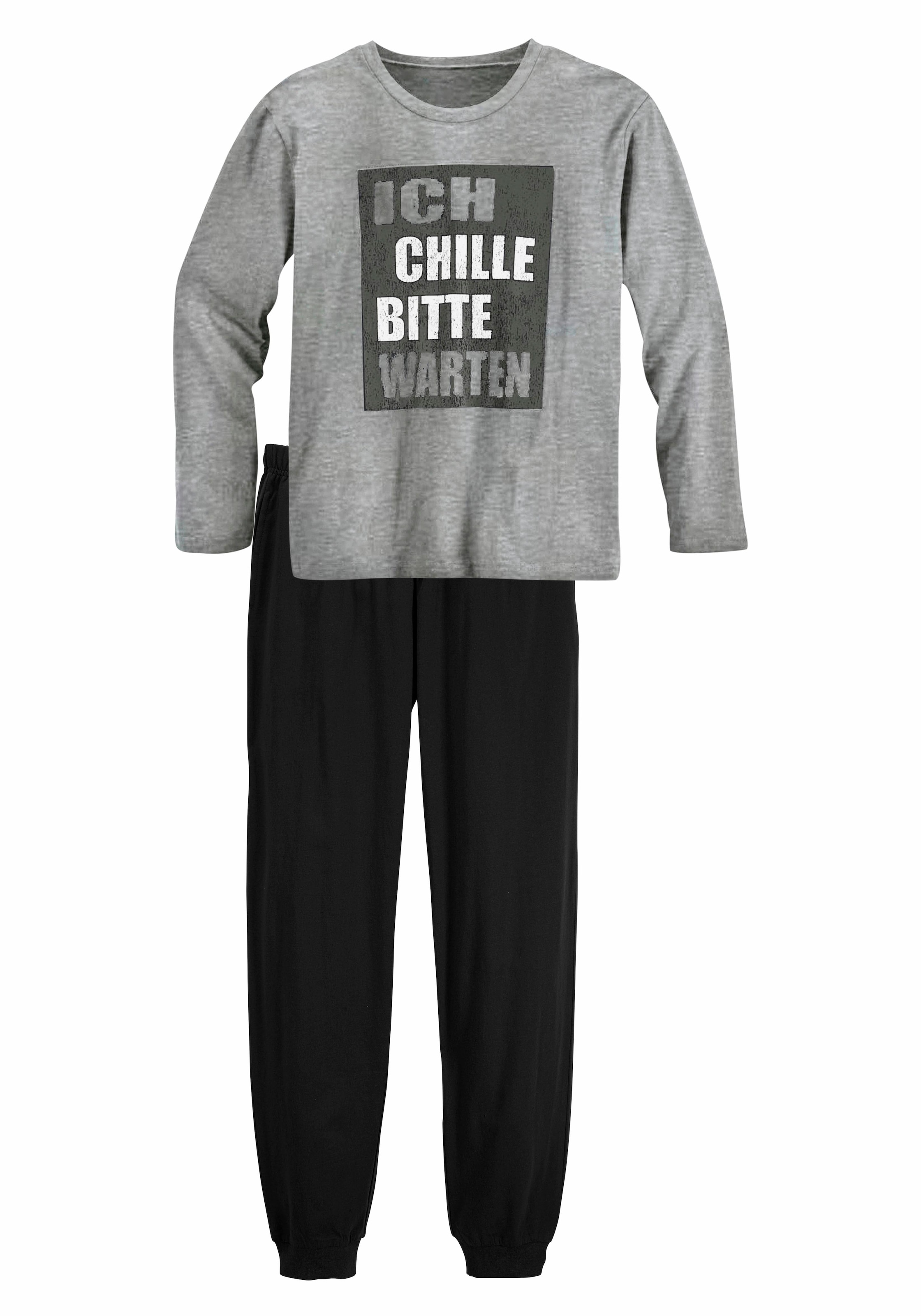 AUTHENTIC LE JOGGER Pyjama, 2 Stk. Schlafanzug mit Spruch 