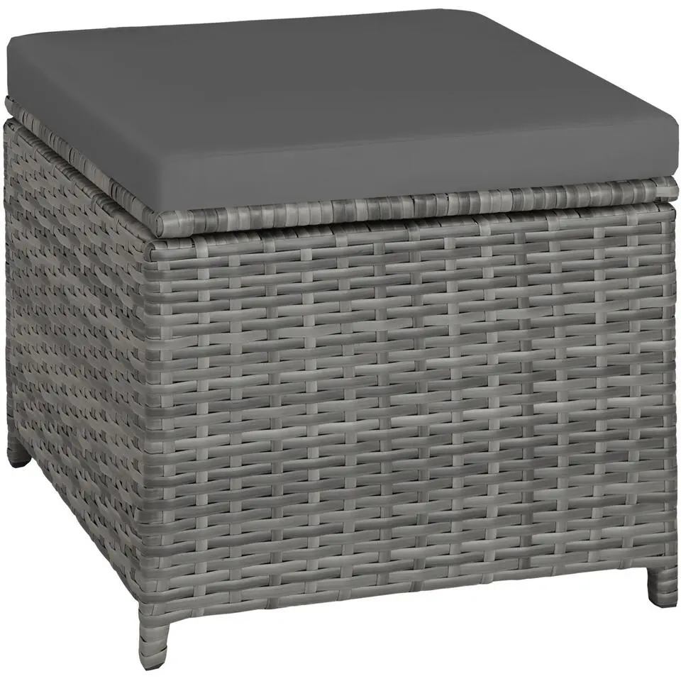 tectake - loungeset - wicker - grijs