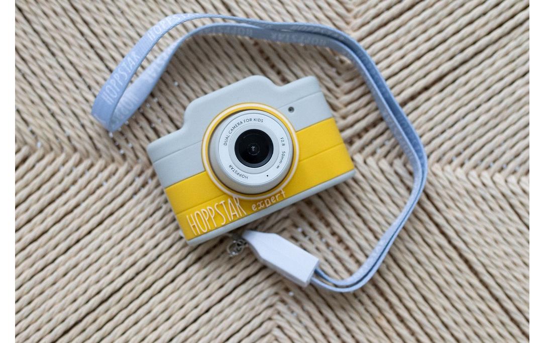 Kinderkamera Digitalkamera Hoppstar Expert Kids ZitronengelbMit Selfie- Kamera und Videokamera