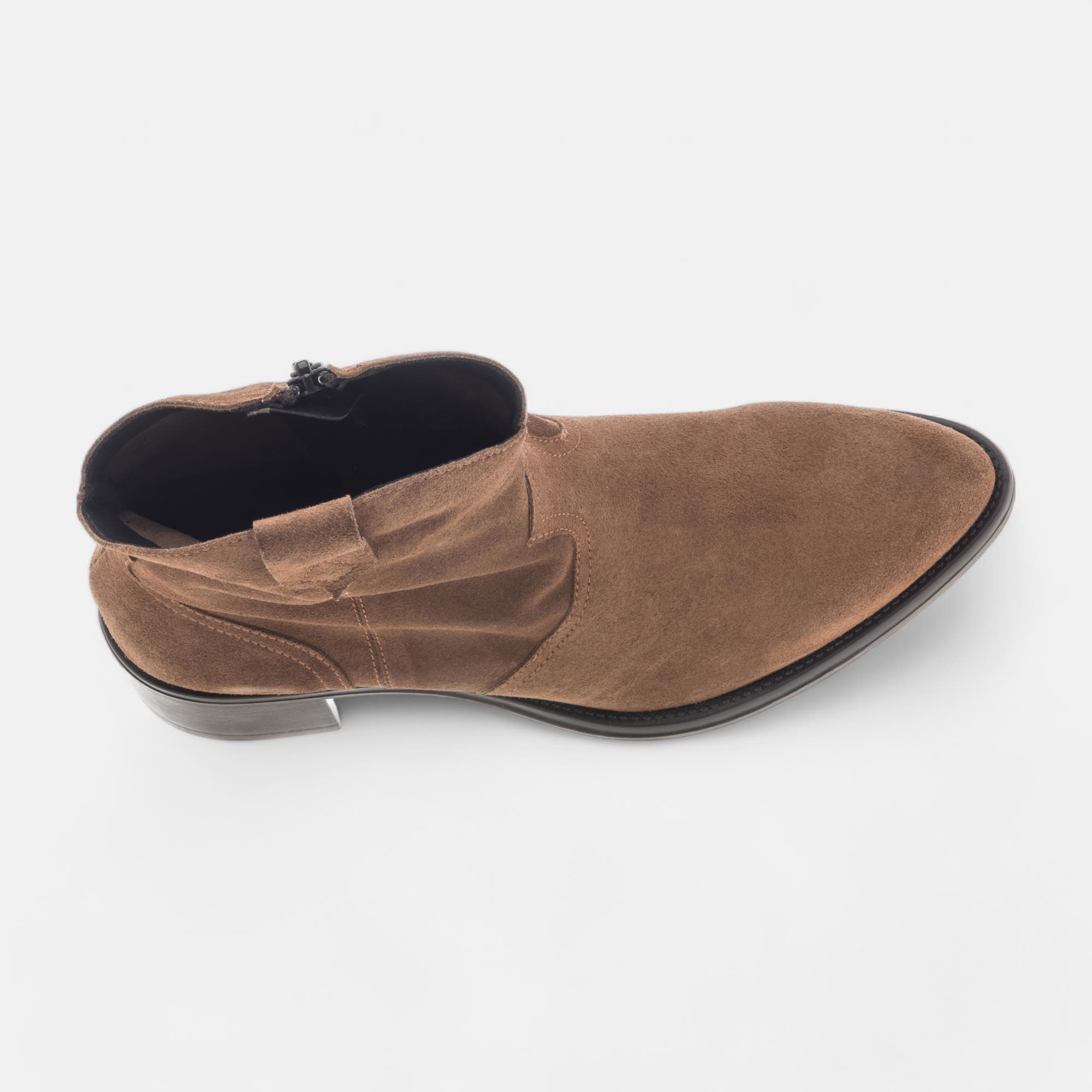 Bottines Femme en cuir camel