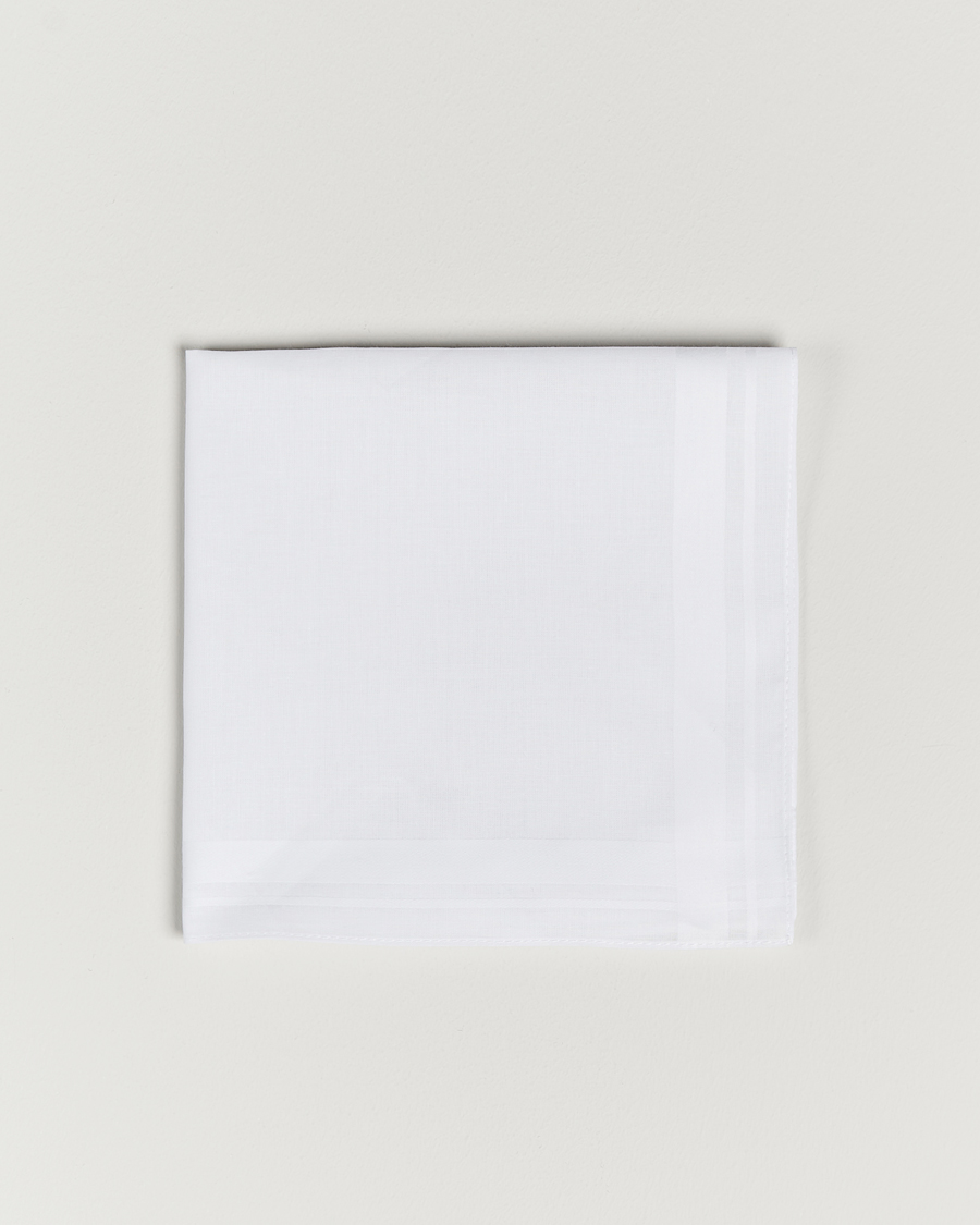 Amanda Christensen Cotton Pocket Square White
