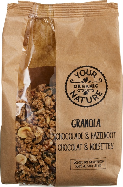Your Organic Nature Granola Chocolade & Hazelnoot (375 gr)