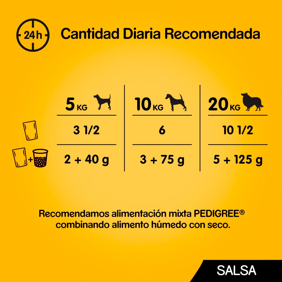Pedigree Frango e Carne com Molho de Legumes em Sachê para Cães - Pacote com Vários