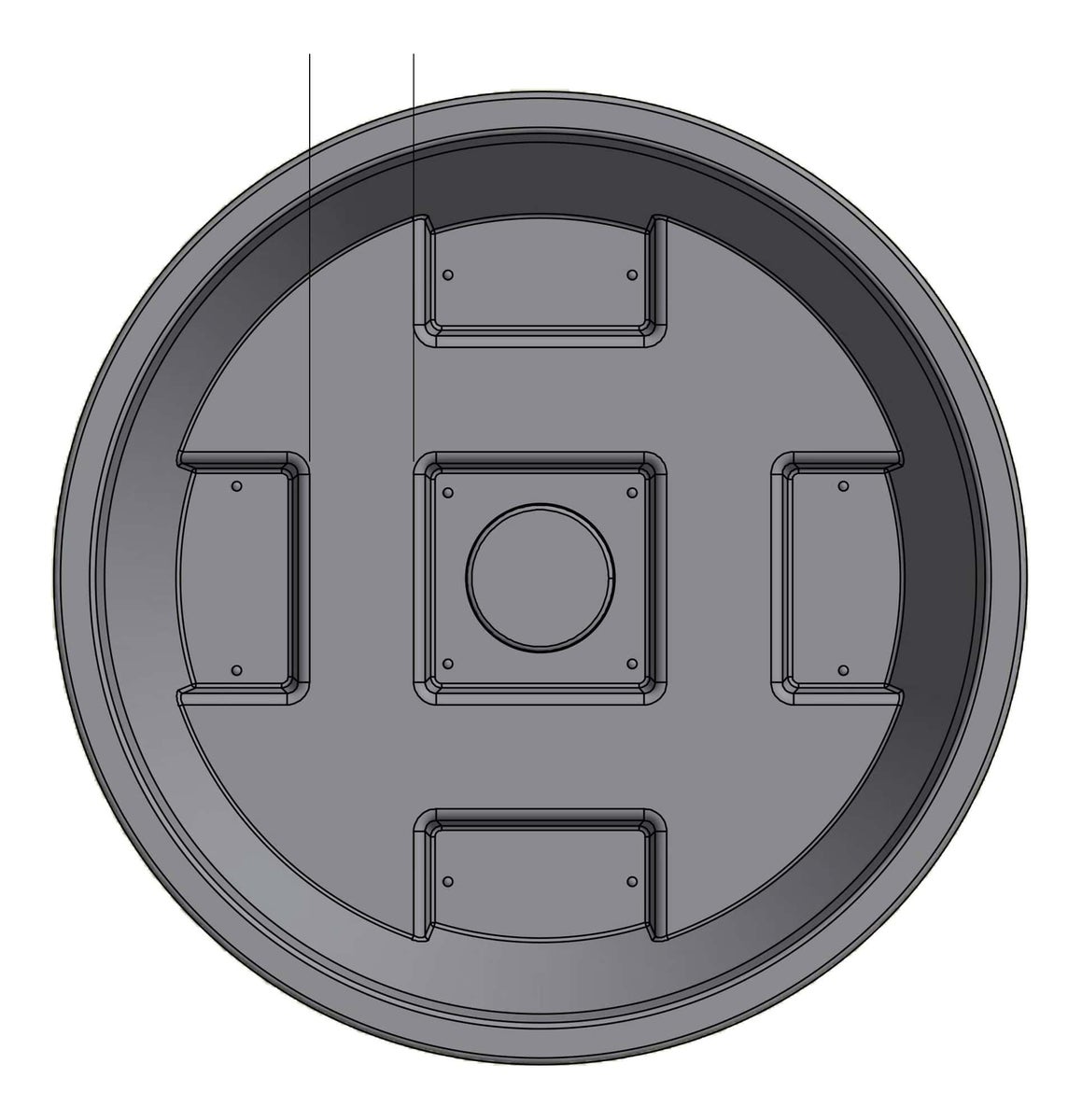 COLE 150 Jumbo XXL plantenbak, 150 cm diameter, 839 l inhoud, antiek brons, plantenbak, plantenpot