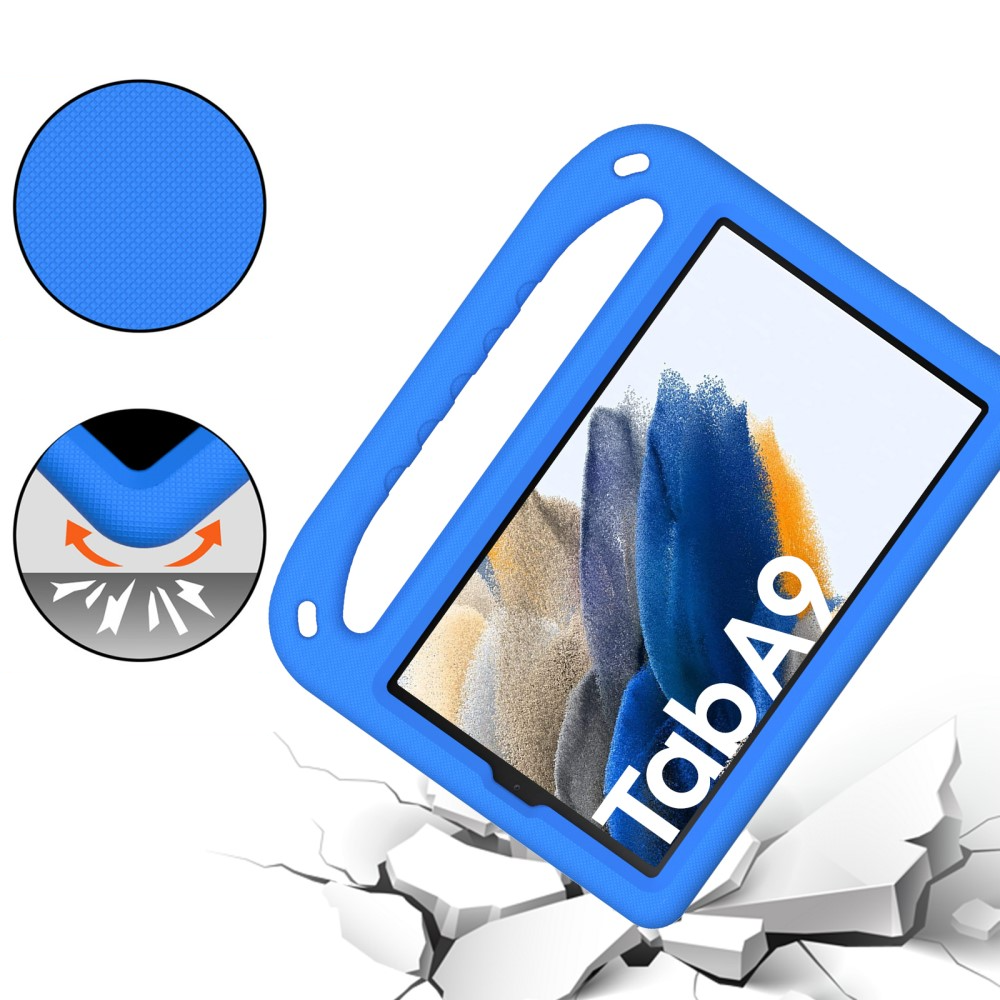Samsung Galaxy Tab A11 / A9 Stossfeste Kinder Schaumstoff Hülle mit Griff   Kickstand - Blau