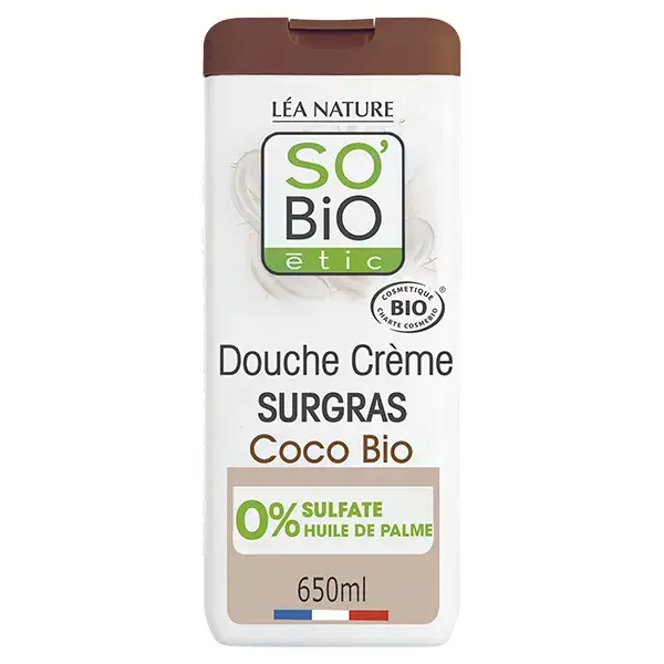 Creme de Banho So'Bio Étic Surgras com Óleo de Coco Orgânico 650ml