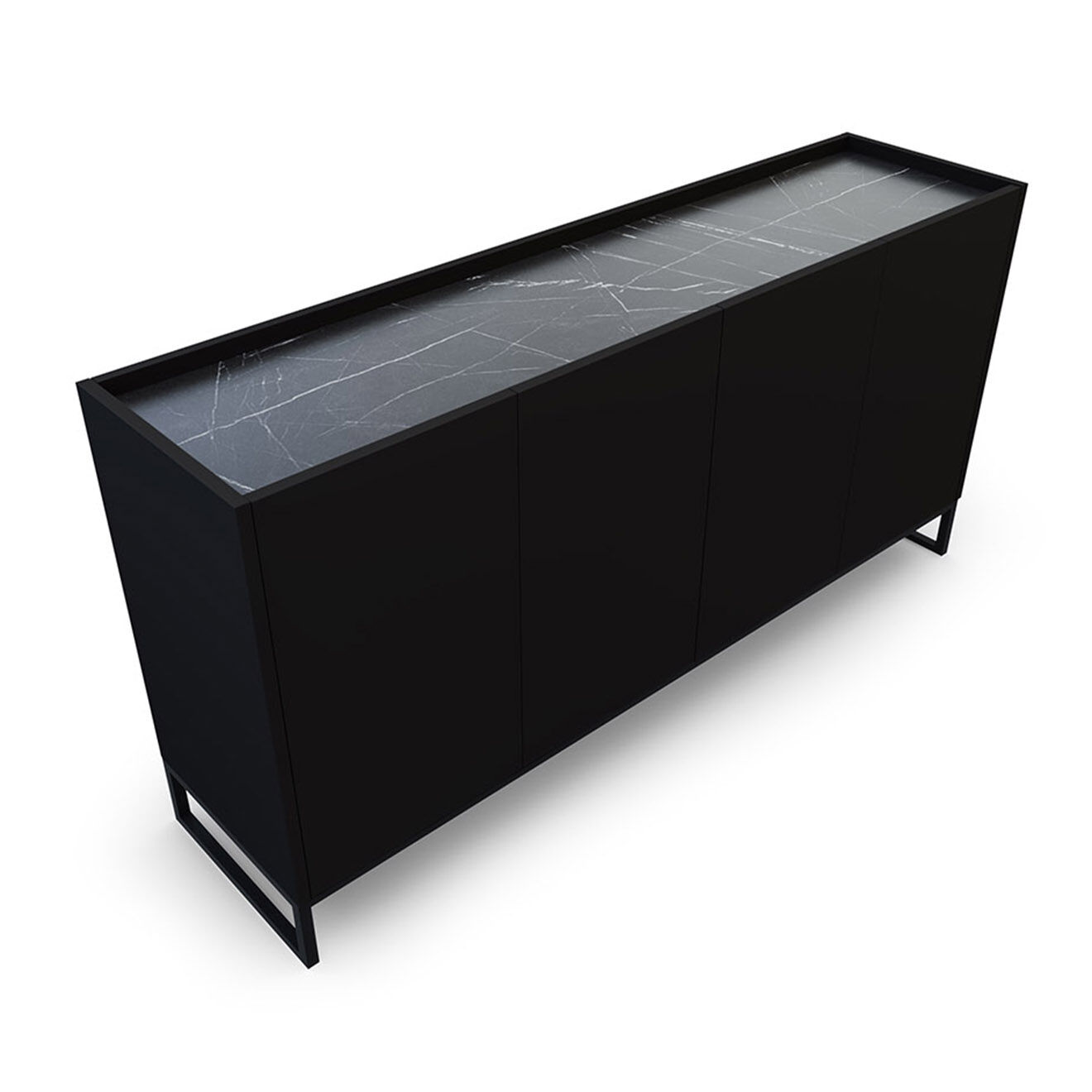 Windsor & Co Buffet Helene noir - 160x40x80 cm