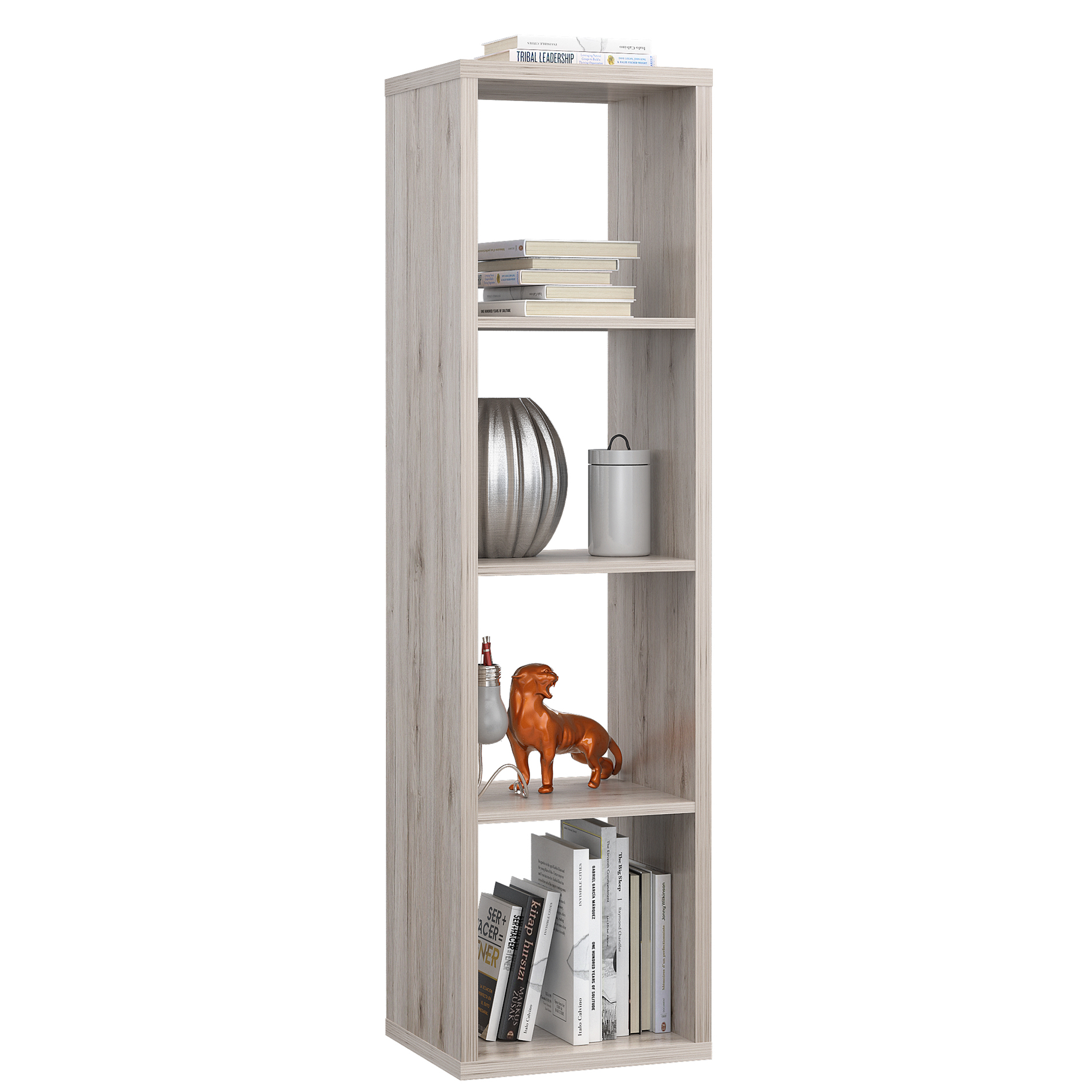 Standregal - Sandeiche - 1x4 Fächer