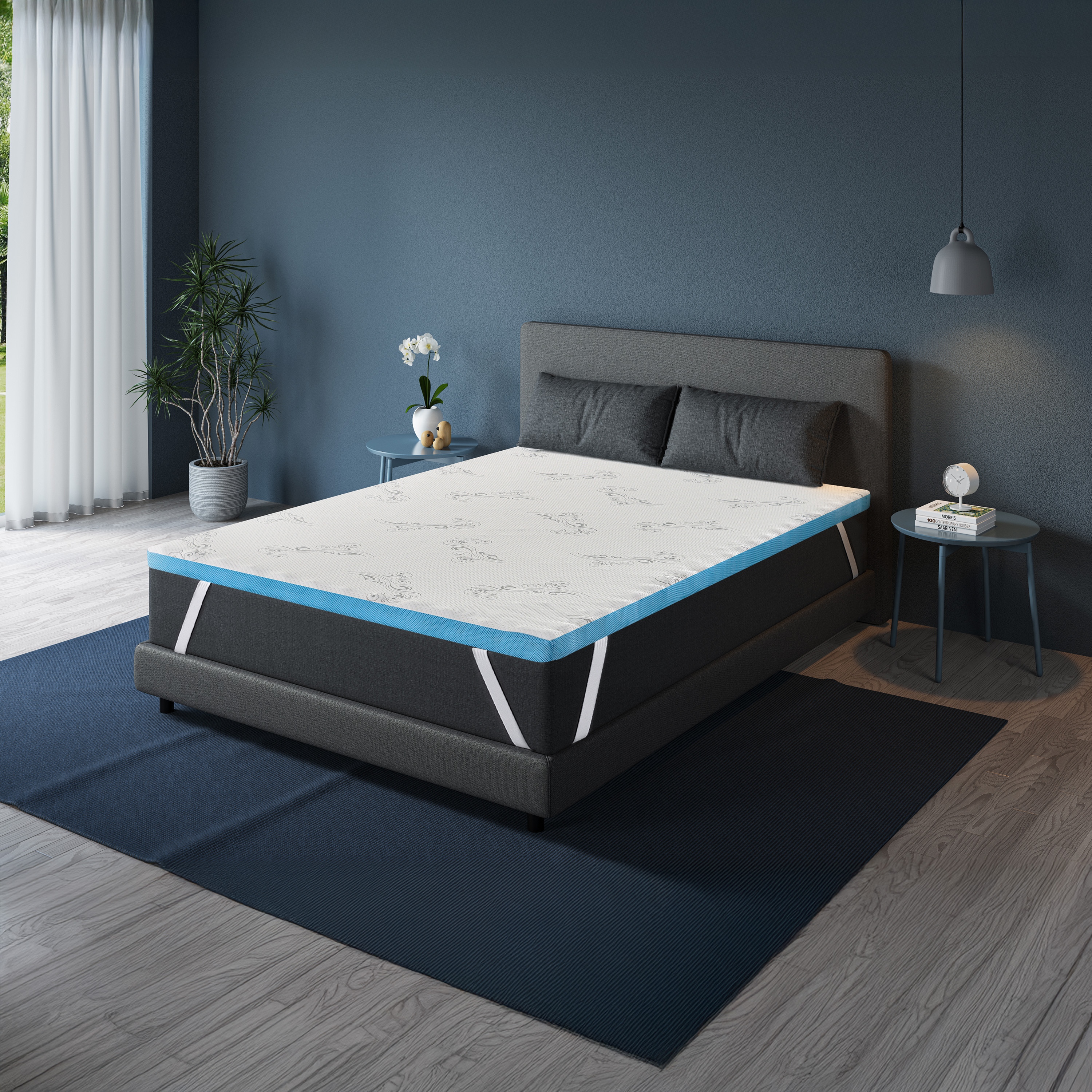 Topper Matratzenauflage Kaltschaumkern doppelseitig 180 x 200 cm