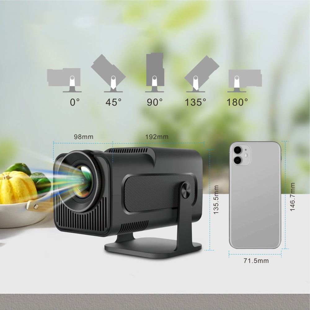 Multimedia LED Projektor Beamer Heimkino (300 ANSI Lumen) 1080p Full HD / HDMI / WiFi (2.4/5GHz) / Android 11.0 - Schwarz