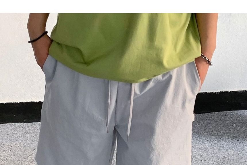 SeoulPop - Effen cargoshorts met trekkoordtaille