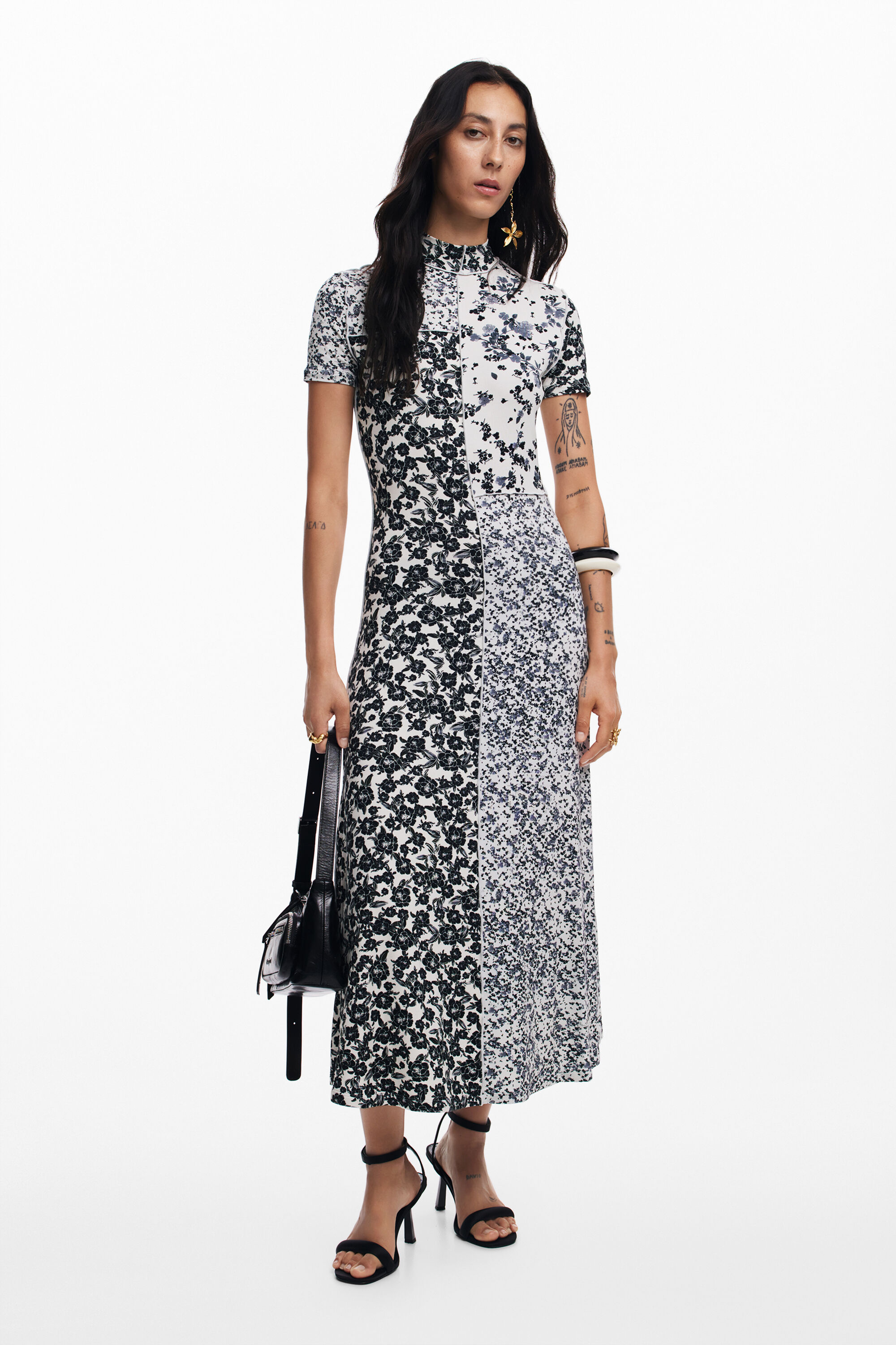 Vestido midi flores