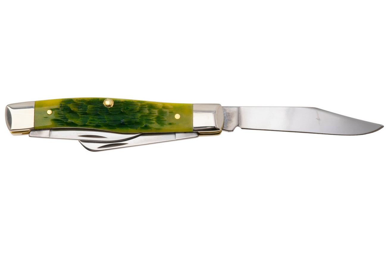 Case Medium Stockman Green Apple Bone, Peach Seed Jig, 27862, 63032 SS zakmes