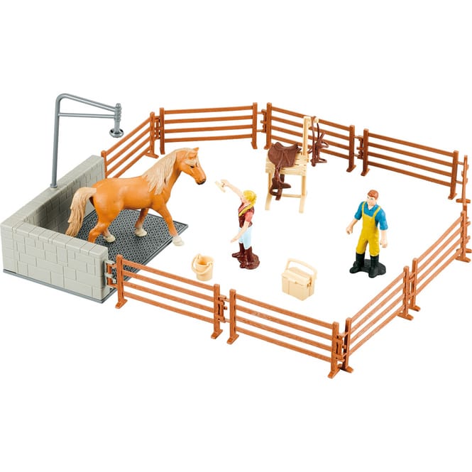 Besttoy - Pferde Set mit Zaun und Zubehör
